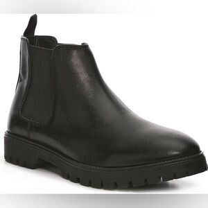 Vince Camuto Men’s Zavara Lug Chelsea Boots Genuine Leather In Black Size 11.5